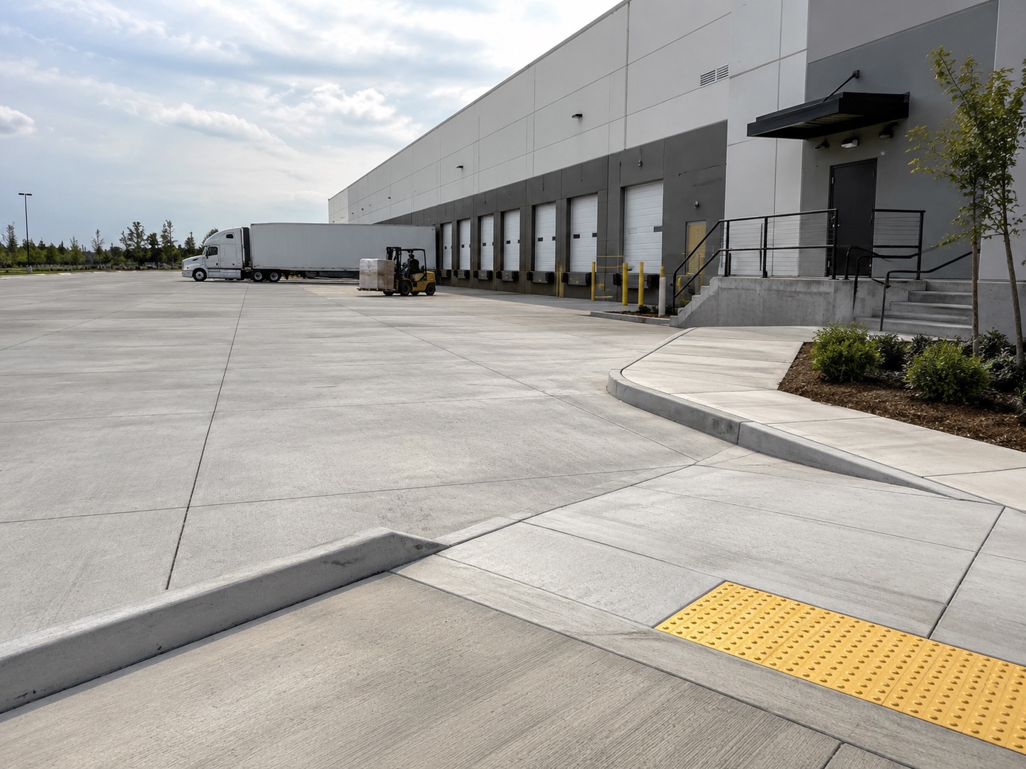 Commercial concrete flatwork at a Malibu business